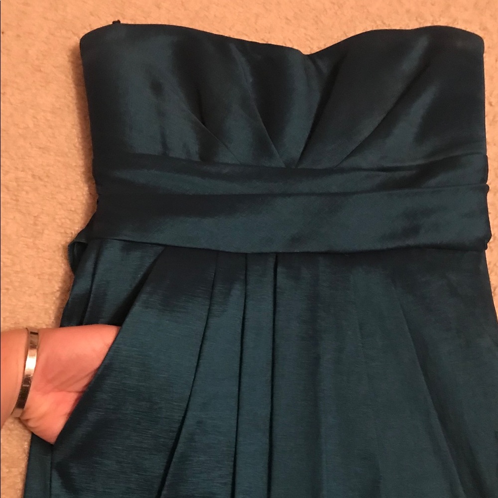 Strapless Teal Cocktail Dress